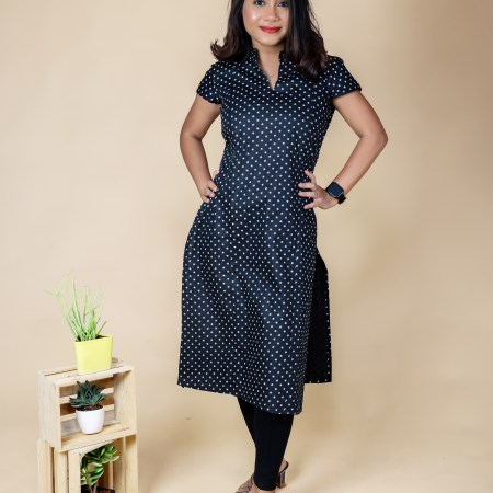 Flower print Black maternity kurti