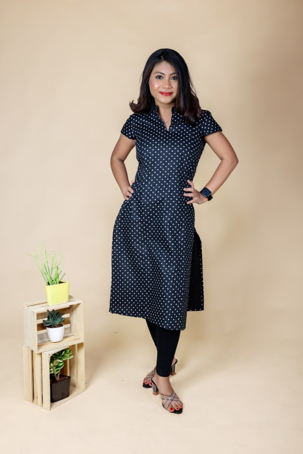 Flower print Black maternity kurti