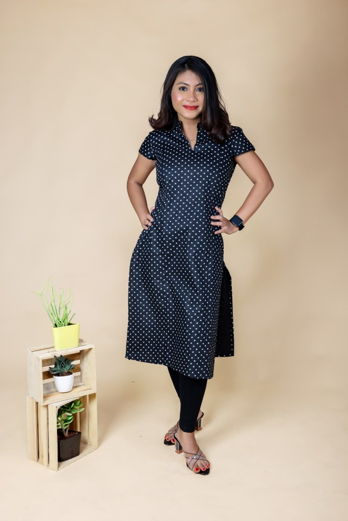 Flower print Black maternity kurti