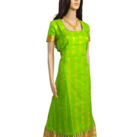 Silk Maternity Kurti [Long] rose flower design thread work